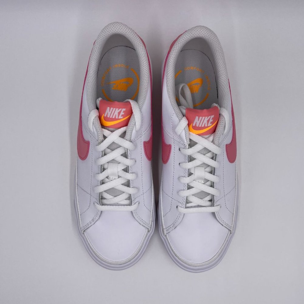 Nike Court Legacy White / Pink / Orange Womens Shoes - Picture 5 of 8